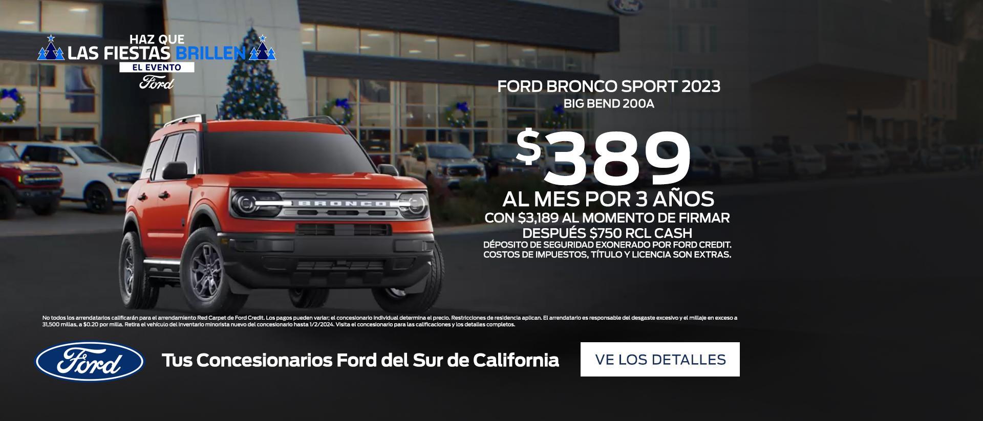Make the Holidays Bright Sales Event | Ford Bronco Sport Lease Offer | Southern California Ford Dealers